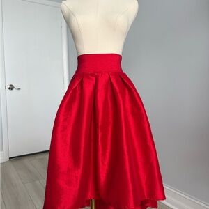 Haute Monde Vibrant Red A-Line Skirt